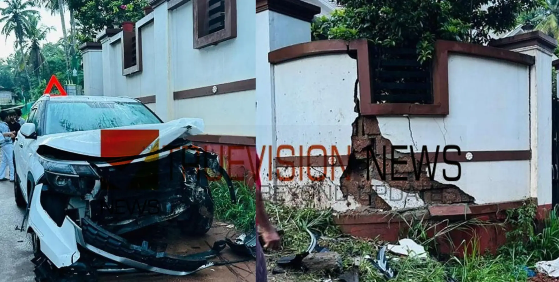 #accident | നാദാപുരത്ത് കാർ വീട്ടു മതിലിൽ ഇടിച്ച് അപകടം; കാറിൽ ഉണ്ടായിരുന്നത് ഡ്രൈവറും രണ്ടു യാത്രക്കാരും 